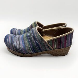 Dansko Multicolor Striped Mules